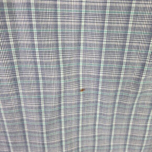 Mens Calvin Klein Slim Fit 4-Way Stretch Plaid Shirt Button Up Size 17-17.5 - Picture 6 of 9
